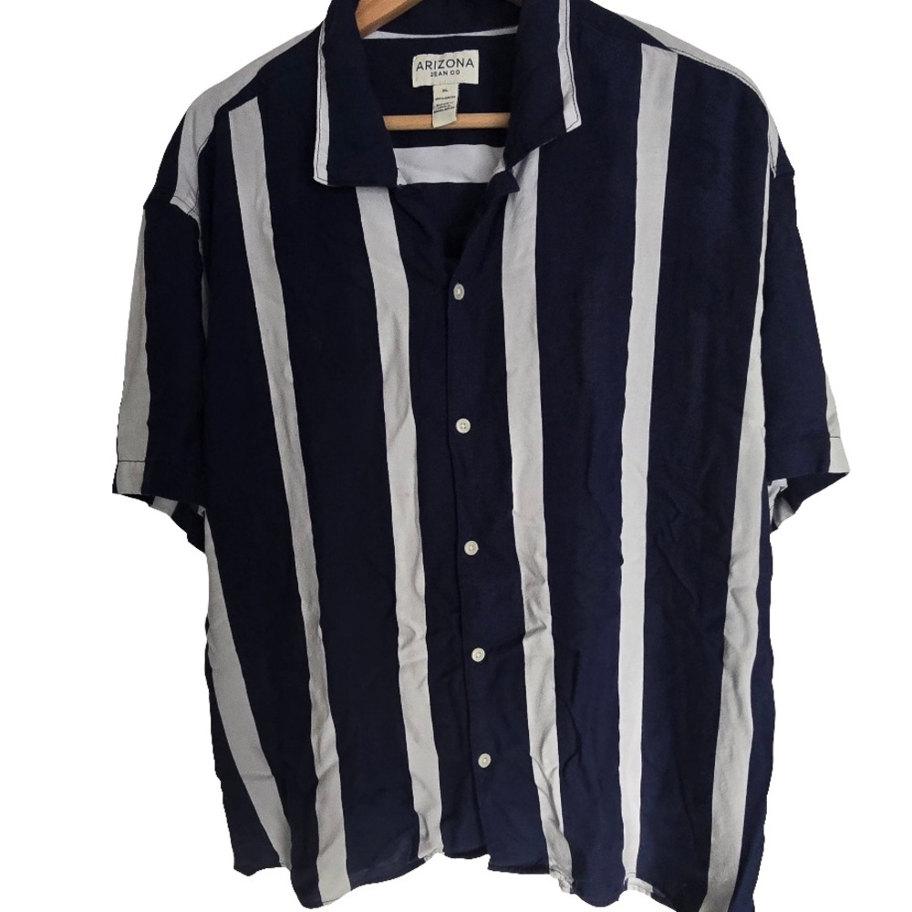 Arizona Jean Company Men's Striped Button-Down Shirt